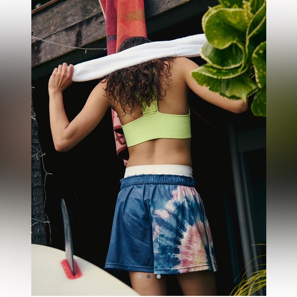 free people when in venice printed mesh shorts - Picture 3 of 5